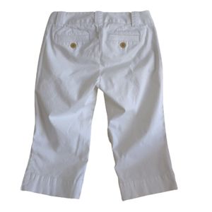 J.CREW Capri Favorite Fit Size 0 White Cropped Pants style 10072